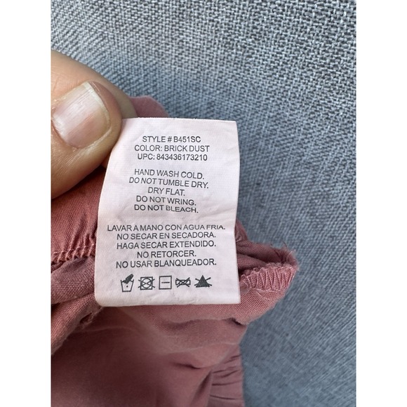 NWT Thread & Supply Womens XL Brick Dust Wide Leg Crop Pants Mauve Relaxed - Picture 7 of 8